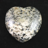 H&E社 ブラックトルマリン アゼツライト (AZOZEO)  60mmハート 証明書付 126g (ID:46312)