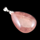 マダガスカル産 ローズクォーツ 31mm ドロップ ペンダントトップ 7.6g (ID:46325)