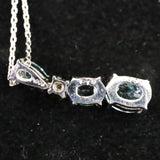 パライバトルマリン オーバル&ペアシェイプカット ペンダント Pt900 (ID:46464)