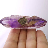 ブランドバーグ産 アメジスト エレスチャル原石 曲がり水晶 D.T. カテドラル キー ファントム 気泡 レピドクロサイト入り 41.9g (ID:46572)