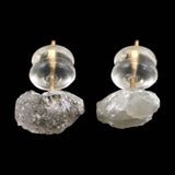 ロシア産 フェナカイト 8mm原石 ピアス 0.73g (ID:46783)