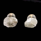 ロシア産 フェナカイト 8mm原石 ピアス 0.73g (ID:46783)