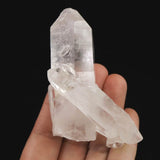 米国アーカンソー州産水晶 原石 クラスター 貫入水晶 レコードキーパー バーナクル セルフヒールド 94.5ｇ (ID:46797)