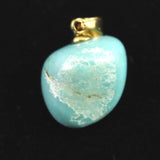 米国アリゾナ州産 ターコイズ 12mmタンブル ペンダントトップ 1.9g (ID:46805)
