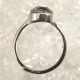 ロシア産　パラサイト隕石　9.5mmオーバル　リング 1.92g (ID:46848)