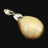 北海道産 蛍光オパール オレンジ  16mmペアシェイプ ペンダントトップ 1.7g (ID:46955)