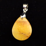 北海道産 蛍光オパール オレンジ  16mmペアシェイプ ペンダントトップ 1.7g (ID:46955)