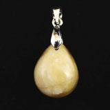 北海道産 蛍光オパール オレンジ  16mmペアシェイプ ペンダントトップ 1.7g (ID:46955)