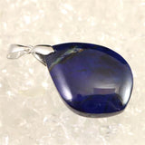 アズライト 藍銅鉱　25mmドロップ型 ペンダントトップ  8.2g (ID:46969)