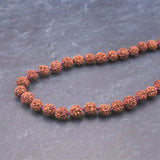インドネシア産 ルドラクシャ 金剛菩提樹  8mm玉ネックレス 20.0g (ID:46981)