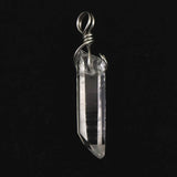 米国アーカンソー州産 水晶 28mm原石ペンダントトップ 2.1g (ID:47027)