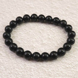 ロシア産 シュンガイト AAグレード 8.5mm玉ブレスレット 20.8g (ID:47704)