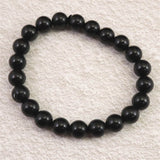 ロシア産 シュンガイト AAグレード 8.5mm玉ブレスレット 20.8g (ID:47704)