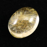 ヒマラヤ マニハール産 ゴールドルチル入り 水晶 オーバル ルース 7.2ct (ID:47945)