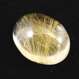 ヒマラヤ マニハール産 ゴールドルチル入り 水晶 オーバル ルース 7.2ct (ID:47945)