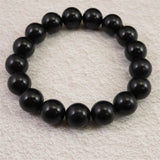 ロシア産 シュンガイト AAグレード 12.5mm玉ブレスレット 51.4g (ID:48075)