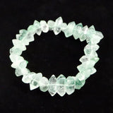 マダガスカル産 グリーンファントムクォーツ　両剣ポイント ブレスレット 20.4g (ID:48101)