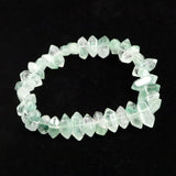 マダガスカル産 グリーンファントムクォーツ　両剣ポイント ブレスレット 20.4g (ID:48101)