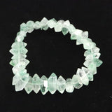 マダガスカル産 グリーンファントムクォーツ　両剣ポイント ブレスレット 20.4g (ID:48101)