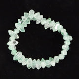 マダガスカル産 グリーンファントムクォーツ　両剣ポイント ブレスレット 20.4g (ID:48101)