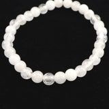 H&E社 アゼツライト（AZOZEO)　6mm玉ブレスレット 証明書付 10.0g (ID:48129)