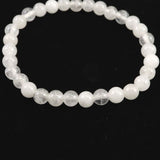 H&E社 アゼツライト（AZOZEO)　6mm玉ブレスレット 証明書付 10.0g (ID:48129)