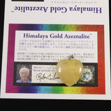 H&E社 ヒマラヤゴールドアゼツライト（AZOZEO) 25mmハート ペンダントトップ 証明書付 7.1g (ID:48372)