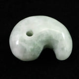 糸魚川翡翠  ヒスイ 小滝産 薄緑 18mm勾玉 ディレクトリカード付 4.3g (ID:48405)