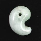 糸魚川翡翠  ヒスイ 小滝産 薄緑 18mm勾玉 ディレクトリカード付 4.3g (ID:48405)