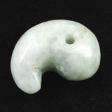 糸魚川翡翠  ヒスイ 小滝産 薄緑 18mm勾玉 ディレクトリカード付 4.3g (ID:48405)