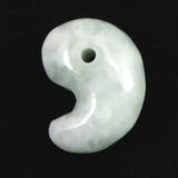 糸魚川翡翠  ヒスイ 小滝産 薄緑 18mm勾玉 ディレクトリカード付 4.3g (ID:48405)