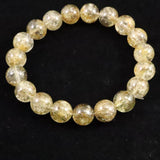ゴールデンスキャポライト 黄金柱石　10.5mm玉ブレスレット 31.5g  (ID:48599)