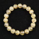 ゴールデンスキャポライト 黄金柱石　10.5mm玉ブレスレット 31.5g  (ID:48599)