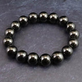 ノーブルシュンガイト  エリートシュンガイト　12mm玉ブレスレット 33.6g (ID:49019)