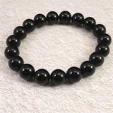 チベット産 天然モリオン水晶 4A  10mm玉 ブレスレット 30.3g (ID:49108)