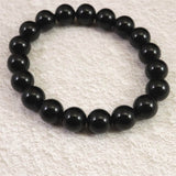 チベット産 天然モリオン水晶 4A  10mm玉 ブレスレット 30.3g (ID:49108)