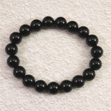 チベット産 天然モリオン水晶 4A  10mm玉 ブレスレット 30.3g (ID:49108)