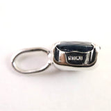 天然 未処理  ブルーサファイア　4.8X3.8mmオーバル ペンダントトップ　K18WG  0.40ct (ID:49171)