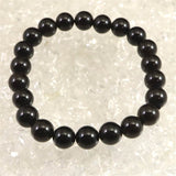 チベット産 天然モリオン水晶 4A  8.5mm玉 ブレスレット 19.7g (ID:49278)