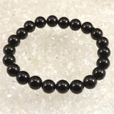 チベット産 天然モリオン水晶 4A  8.5mm玉 ブレスレット 19.7g (ID:49278)