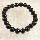 チベット産 天然モリオン水晶 4A  8.5mm玉 ブレスレット 19.7g (ID:49278)