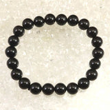 チベット産 天然モリオン水晶 4A  8.5mm玉 ブレスレット 19.7g (ID:49278)