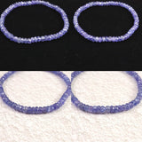 タンザナイト AA  4mm玉 ボタンカット ブレスレット  7.0g (ID:49280)