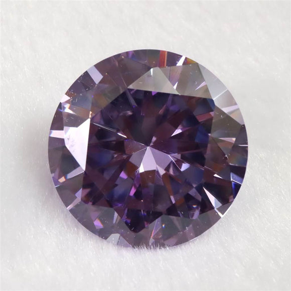 キュービックジルコニア CZ  30mm ラウンドカット ルース ラベンダー (ID:49496)