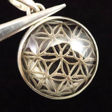 天然非加熱 ヒマラヤ ガウリシャンカール スモーキークォーツ フラワー オブ ライフ ペンダントトップ 3.77g (ID:49614)