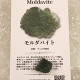 モルダバイト AAA 14mm原石 ディレクトリカード付 1.91ｇ  (ID:49717)