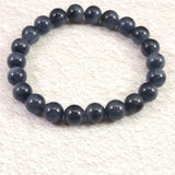 インディゴライト （ブルー トルマリン 入り 水晶） 8.5mm玉ブレスレット 19.66g (ID:49925)