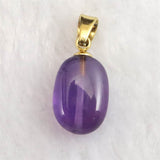 アメジスト ウルグアイ産 タンブル ペンダントトップ 1.1g (ID:50548)
