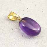 アメジスト ウルグアイ産 タンブル ペンダントトップ 1.1g (ID:50548)