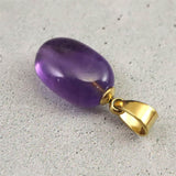 アメジスト ウルグアイ産 タンブル ペンダントトップ 1.1g (ID:50548)
